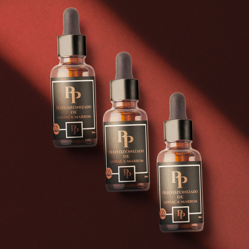 Óleo De Linhaça Marrom Compre 2 ganhe 1 Ozonizado 30ml Com Vitamina A D3 e K2