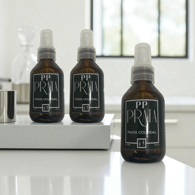 Prata Coloidal 40ppm 100ml Compre 2 Ganhe 1 99% Pura em Frasco Âmbar