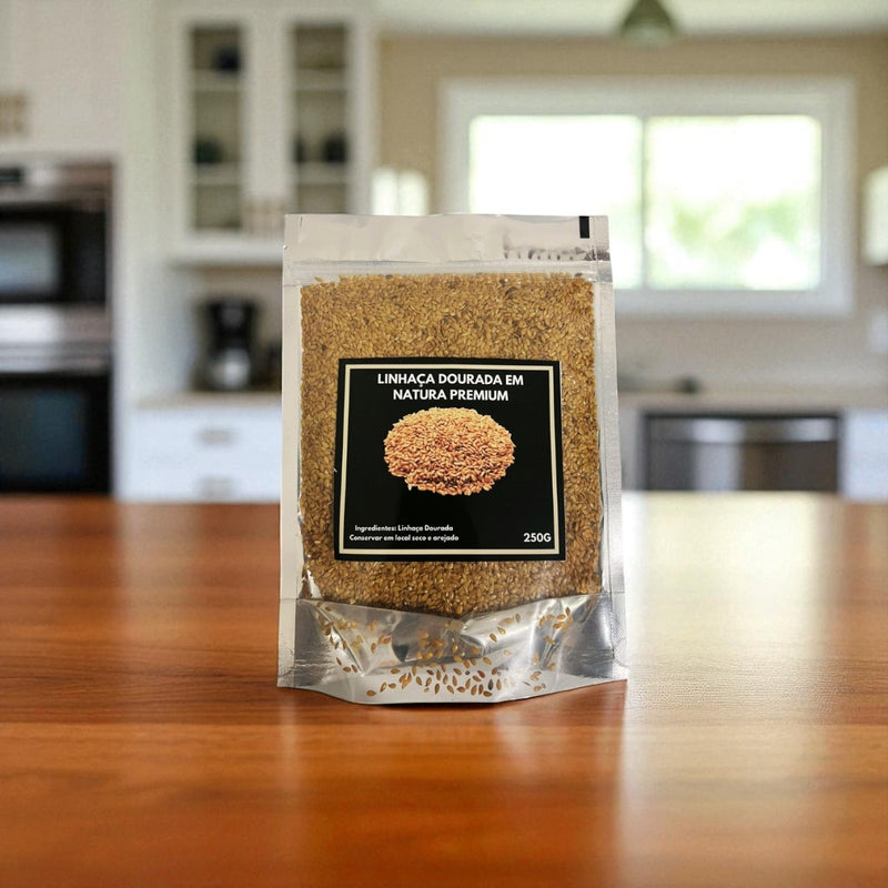 Pepita De Linhaça Dourada Natural 100% Pura 250 Gramas Compre 2 Ganhe 1!