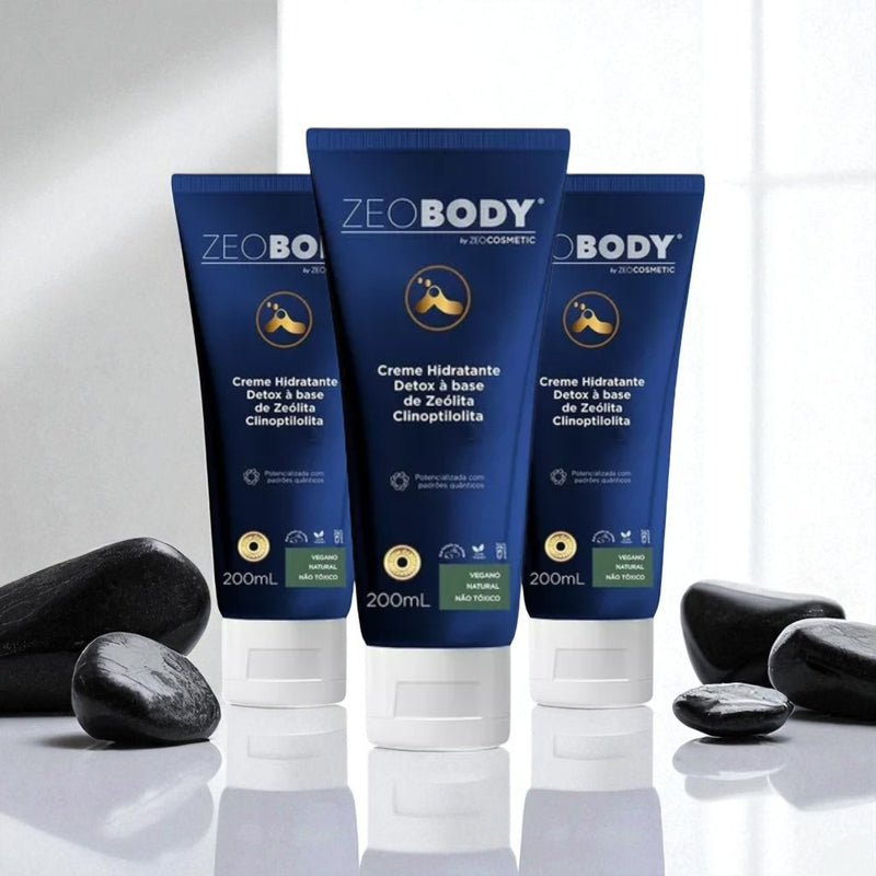 Creme Hidratante Detox De Zeólita Zeobody 100% Puro 200ml Compre 2 Ganhe 1!